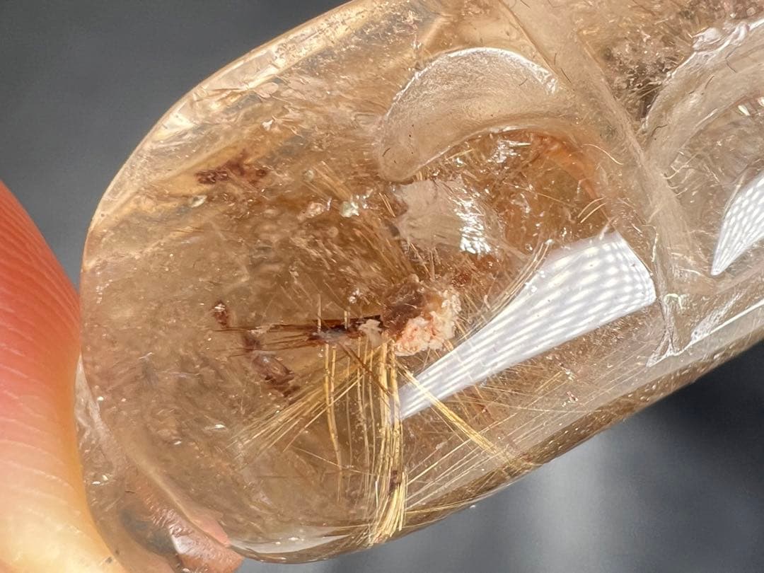 0623124 天然ルチルクォーツ貔貅ストラップ20.5*33.2ミリ