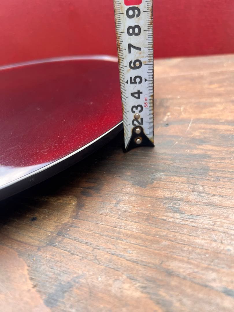 120高級輪島塗 わじま 慶塚 作 溜塗 丸盆