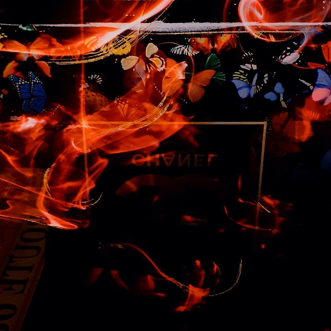 輸入雑貨　特殊強化ガラスアート　『CHANEL』　ミラーアート　60×120cm