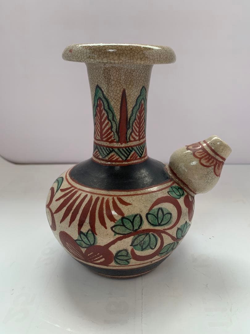 幕末～明治　赤絵　徳利　送料込み