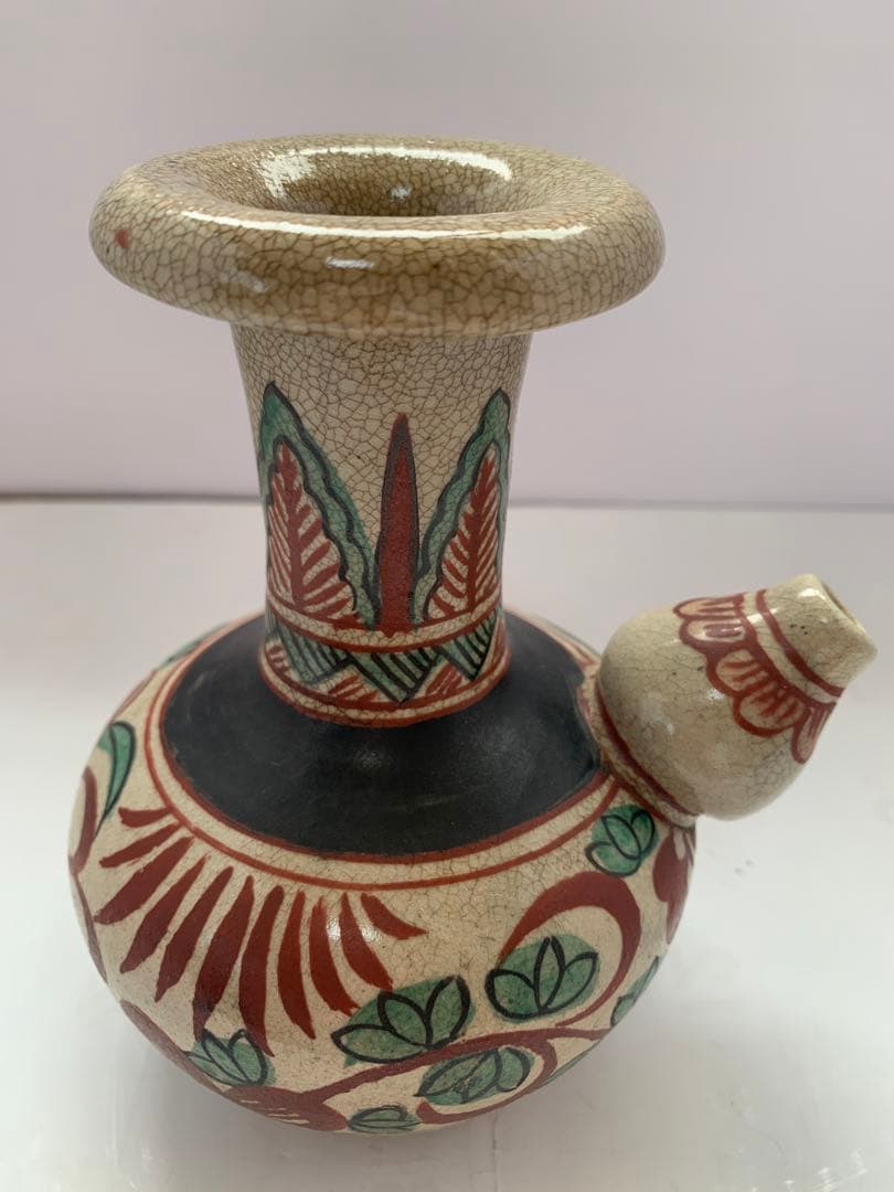 幕末～明治　赤絵　徳利　送料込み