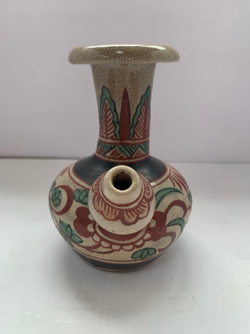 幕末～明治　赤絵　徳利　送料込み