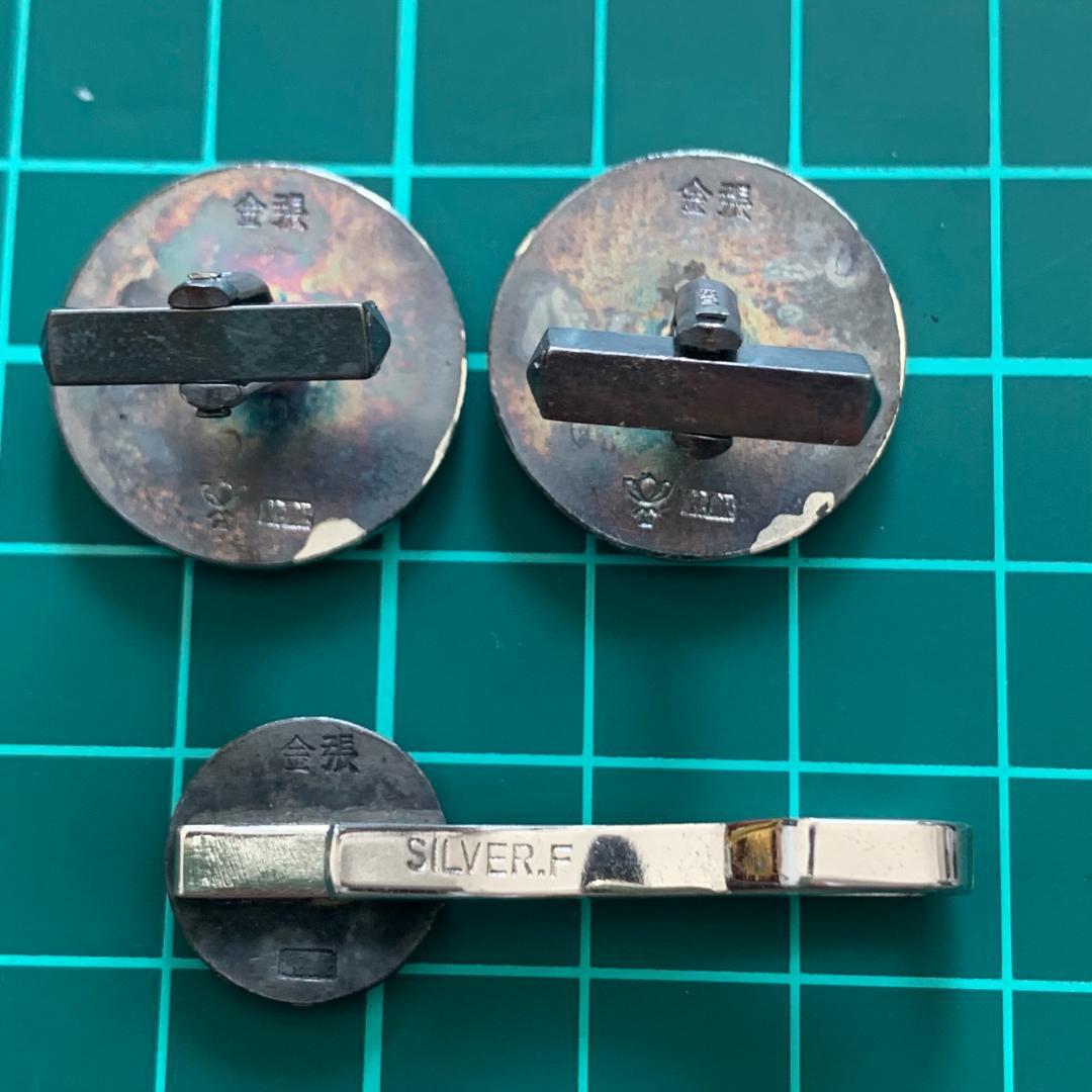 北里研究所のメダル2種とKITASATO 純銀 カフスネクタイピン まとめセット