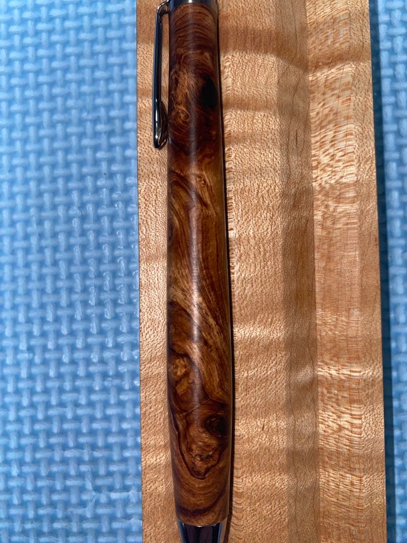 工房楔 ローズウッド こぶ杢 瘤杢 白バラ シャープペンシル0.5