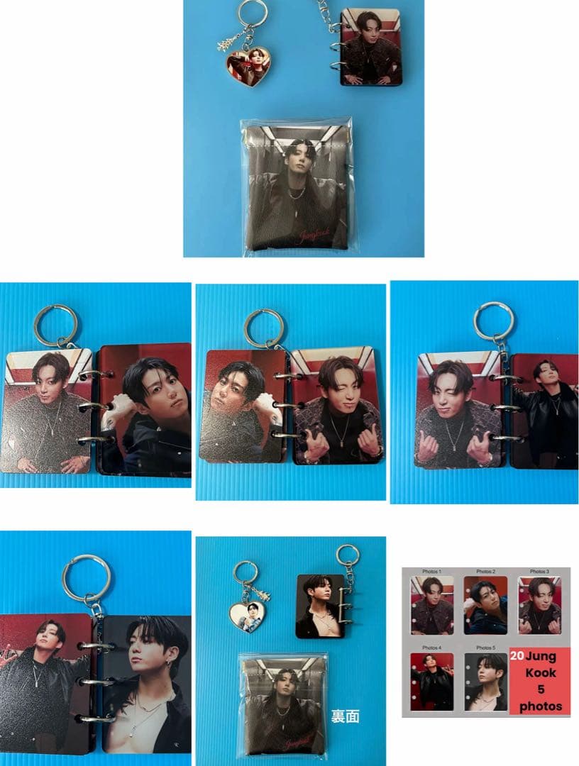 BTS Jungkook ハート型アクリルフォトブロック•スクエアフォトブロック