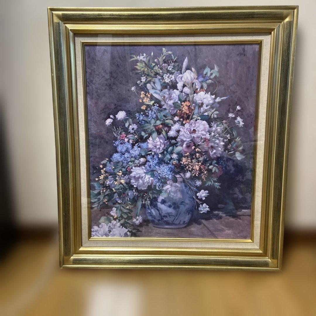 宝石画・貴石画】花瓶の花【東商・刻印付き】 宝石画・貴石画】花瓶の