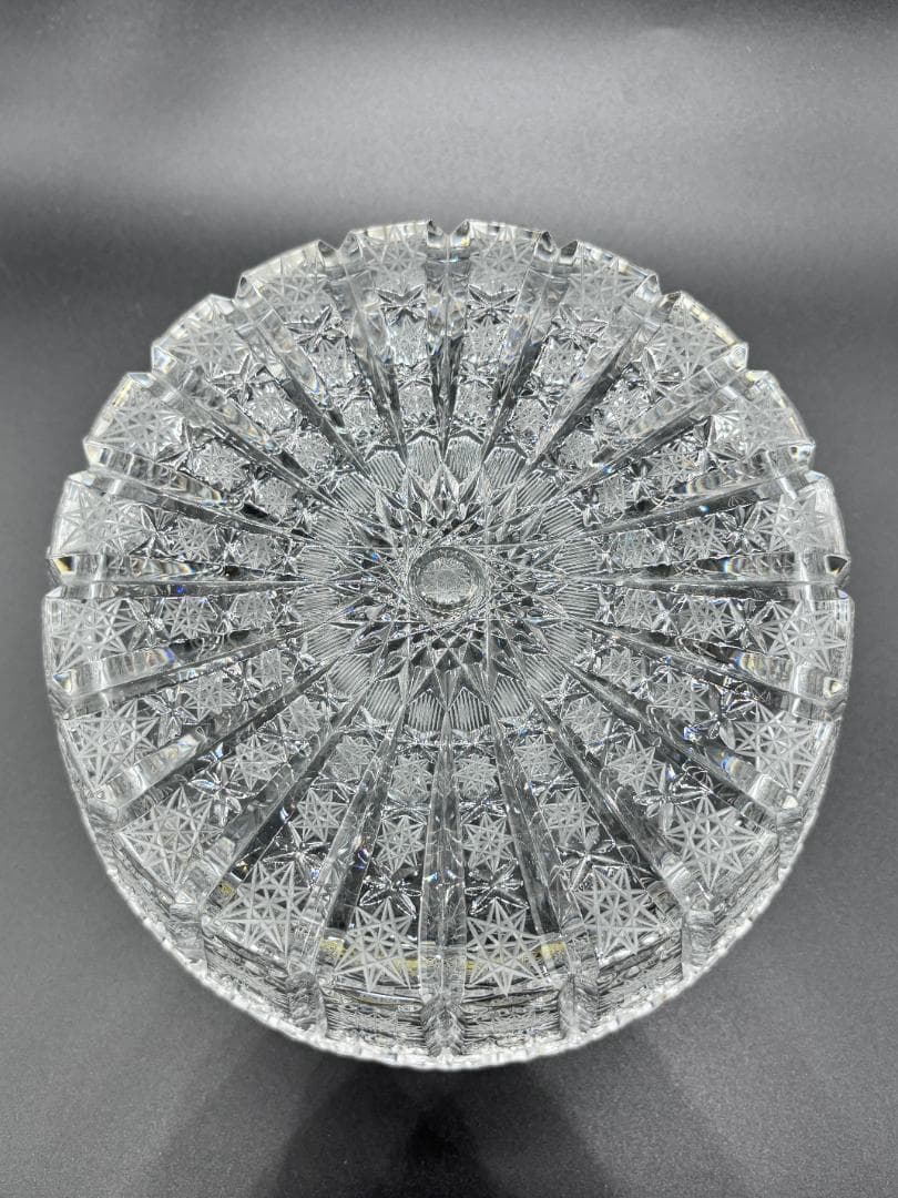 クリスタルガラス 大皿 ディスプレイ 炭入れ 直径23cm ROGASKA?
