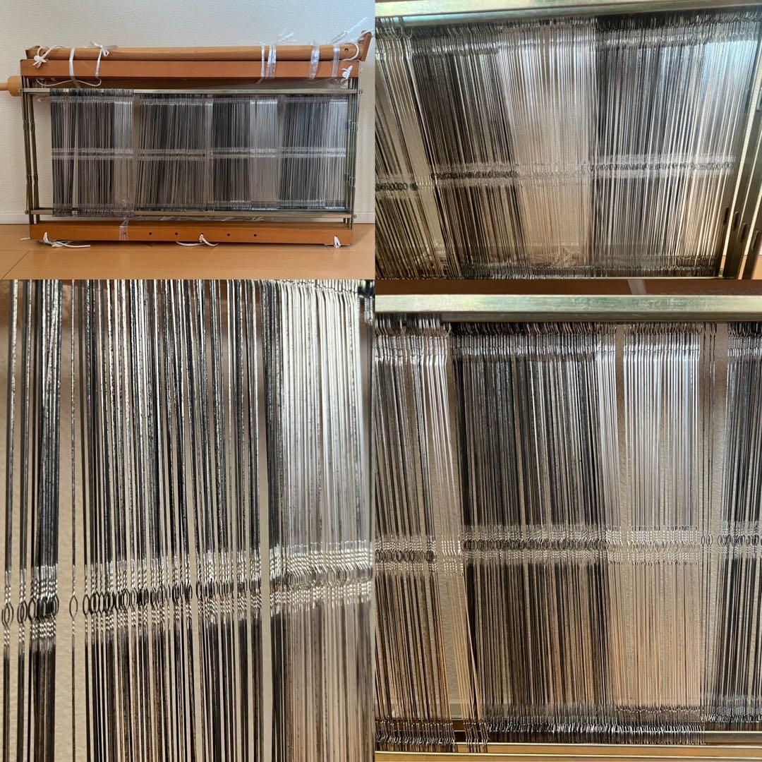 東京手織機 KM-650ろくろ式（旧型）4枚綜絖6本踏み木/筬・綜絖枠付き/中古