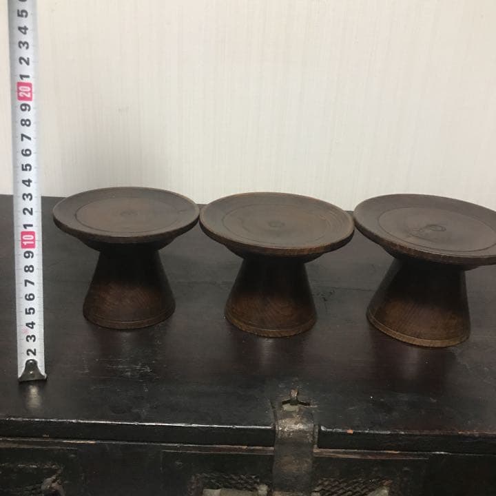 李朝祭器 3点 その31 朝鮮王朝.アンティーク.検:骨董品