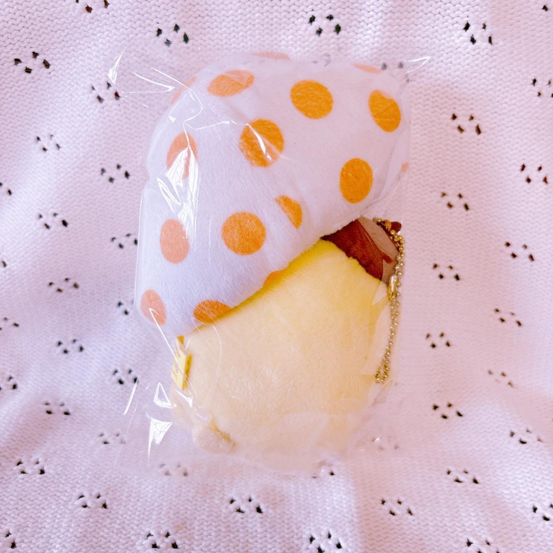サンリオ ポムポムプリン イッツデモコラボマスコット 手にきのこ