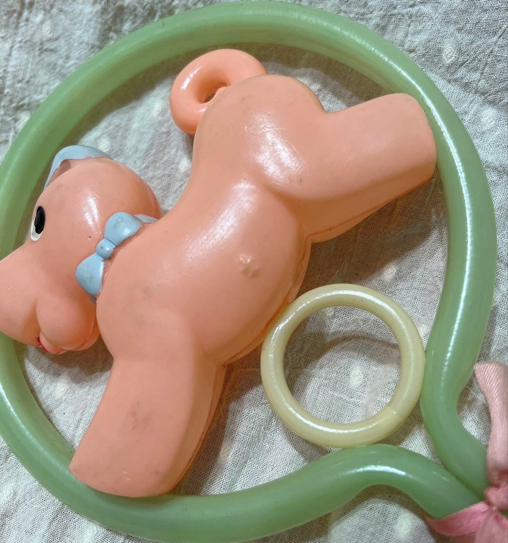 希少 オキュパイドジャパン レトロ セルロイド ガラガラ 赤ちゃん いぬ 犬