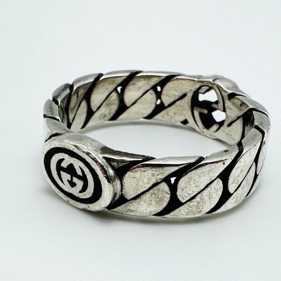 GUCCI インターロッキング　喜平　シルバーリング　刻印26 Ag925