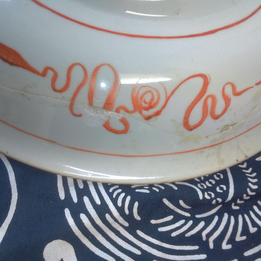 骨董6 ひび直しあります注意多色花模様の陶器皿 - メルカリ