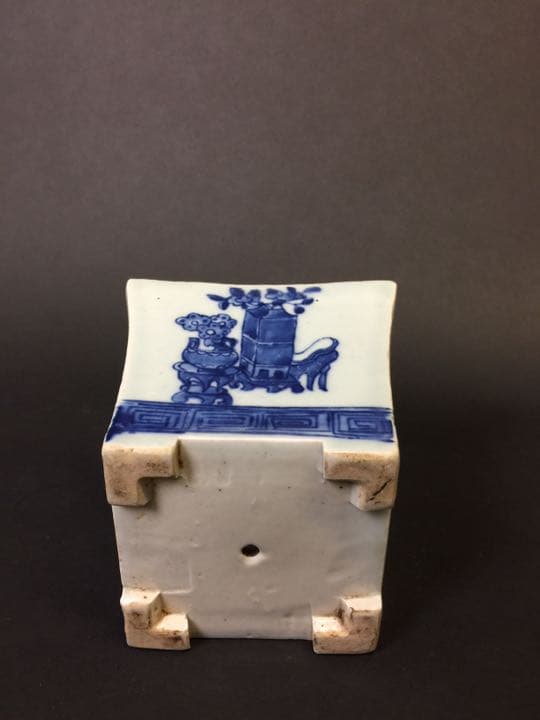 染付青花蘭鉢 清中期 中国古董品 年代物