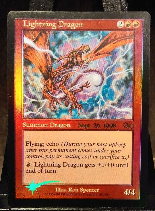 稲妻のドラゴン　Foil Foil】プレリリース《稲妻のドラゴン/Lightning Dragon》 1枚の通販