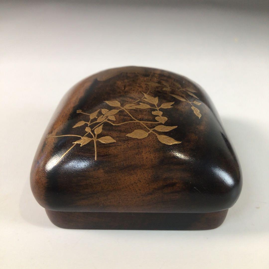 Ｒ８３６　香合　『坂田峰俊作』『鉄線蒔絵』『琳派香合』　共箱　茶道具