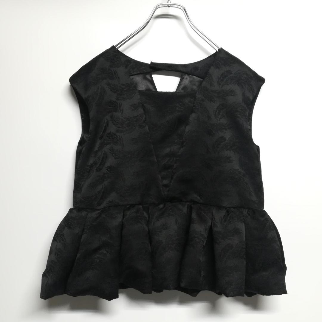 M niana ペプラムセットアップパンツドレス ブラック 成人式 結婚式