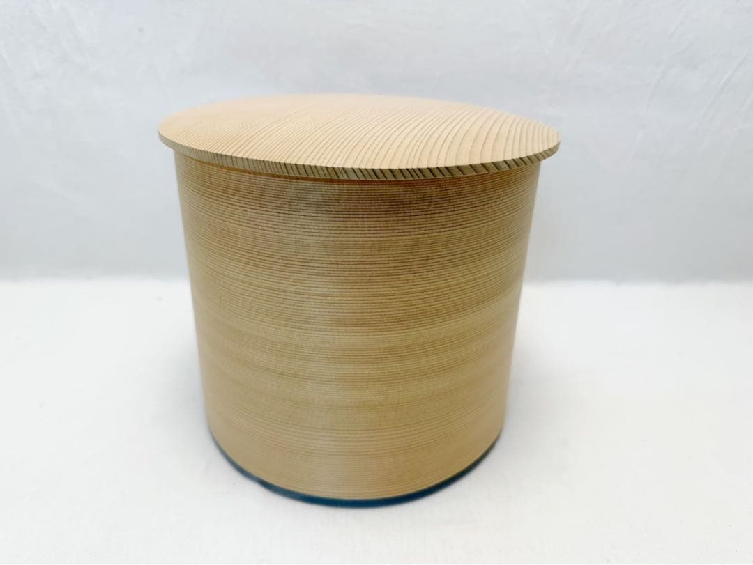 ほぼ未使用 茶道具 高木誠明作 杉木地 曲水指 綴目 煎茶道具 水差し 紙箱