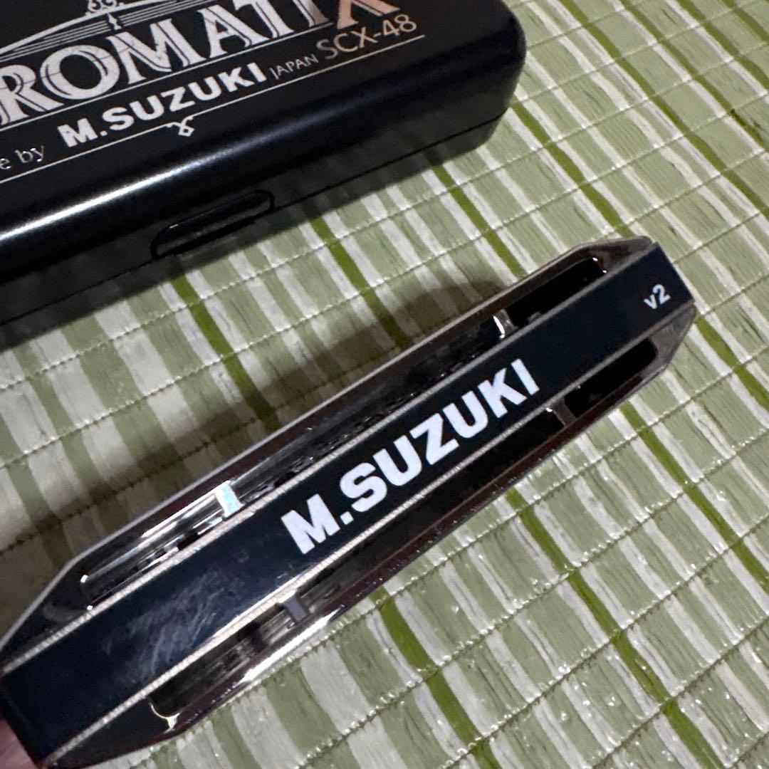 M SUZUKI クロマチックハーモニカ　SCX-48 スズキ　楽器　音楽ハープ