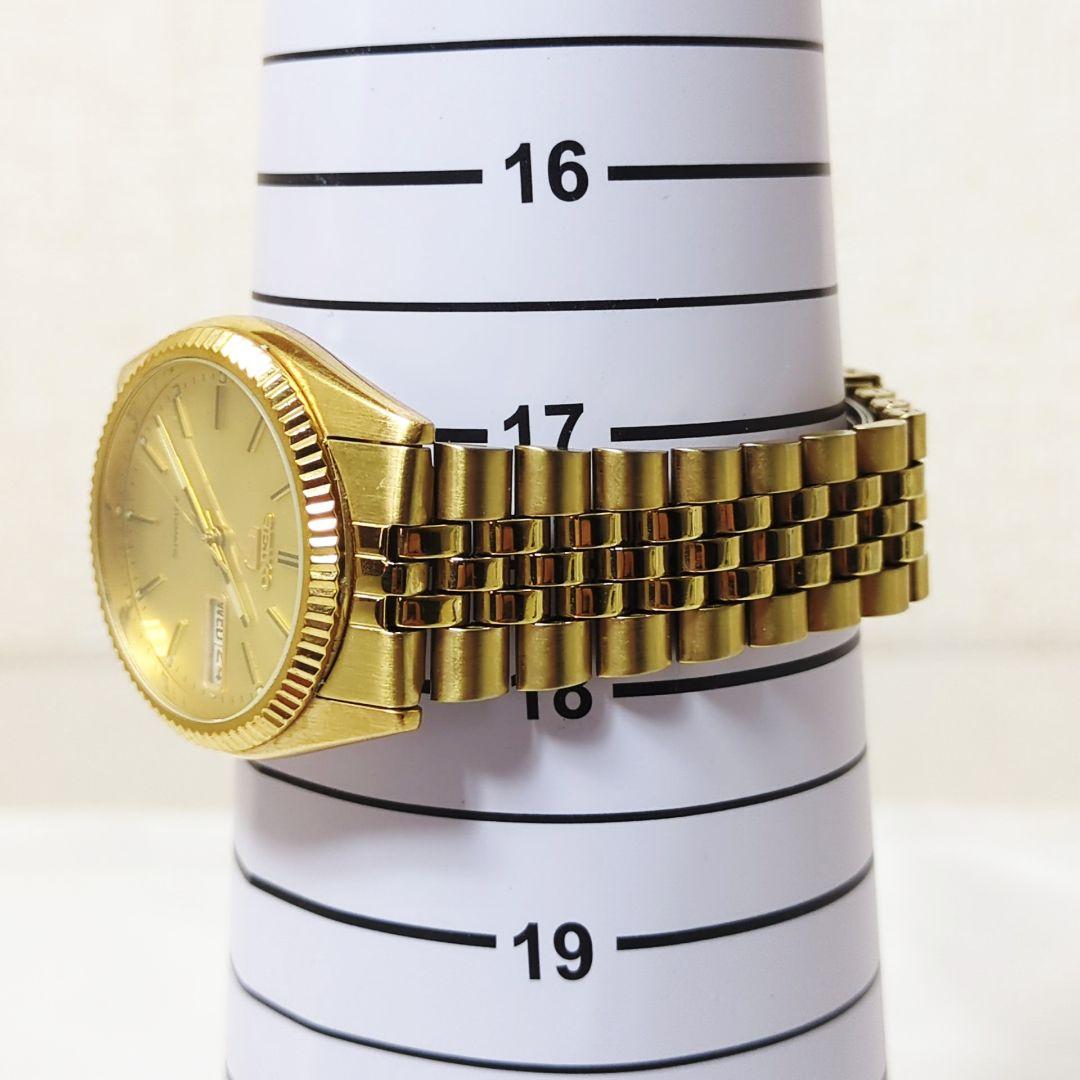 【美品】SEIKO5 自動巻き 稼働品 デイデイト 腕時計 裏スケ