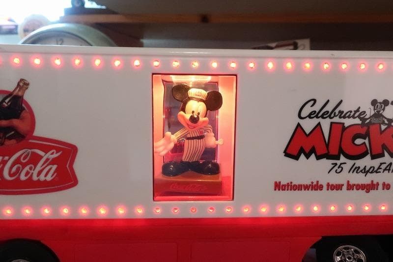絶版★コカコーラ ディズニー コラボ ミッキーマウス トラック トレーラ 電飾