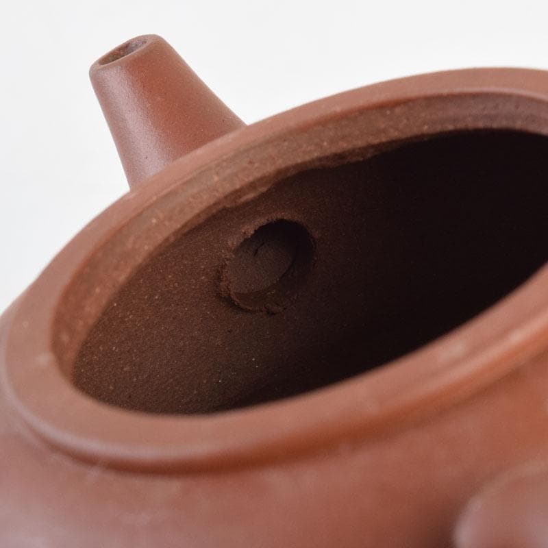 中国 荊渓恵孟臣製 紫砂 朱泥 急須 茶壷 V 9219