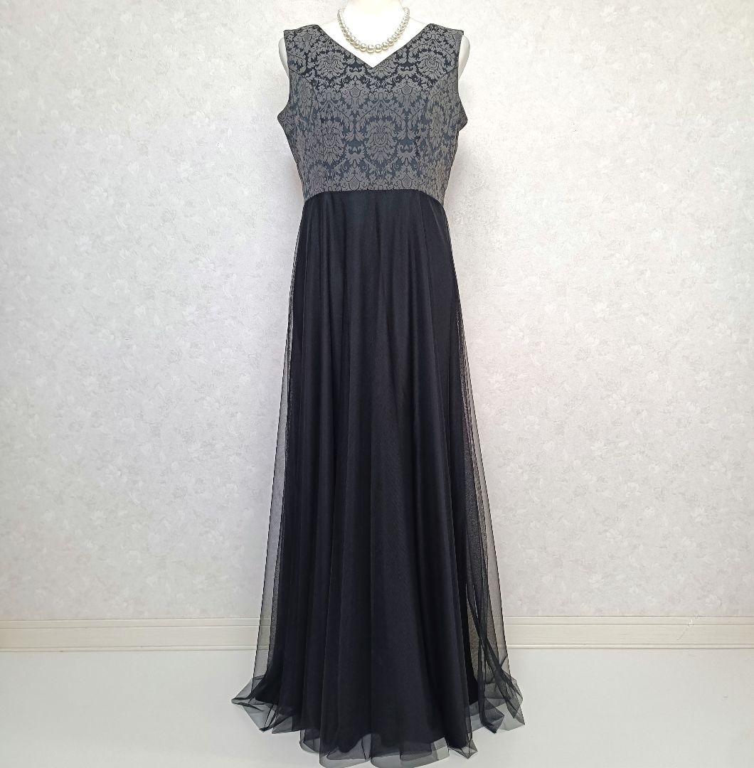 【未使用】アールズガウン ロングドレス＆ボレロ マザーズドレス 結婚式 黒 XL