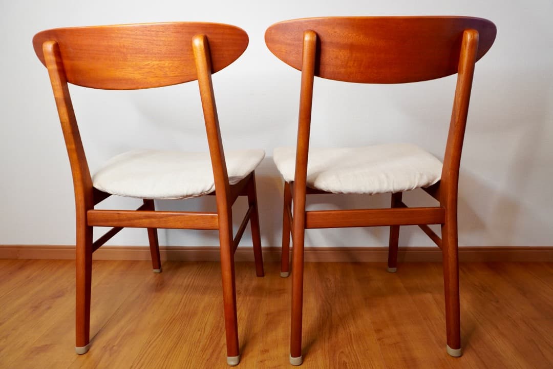 ACTUS H.W.F マホガニー エクステンションテーブル&チェア2脚