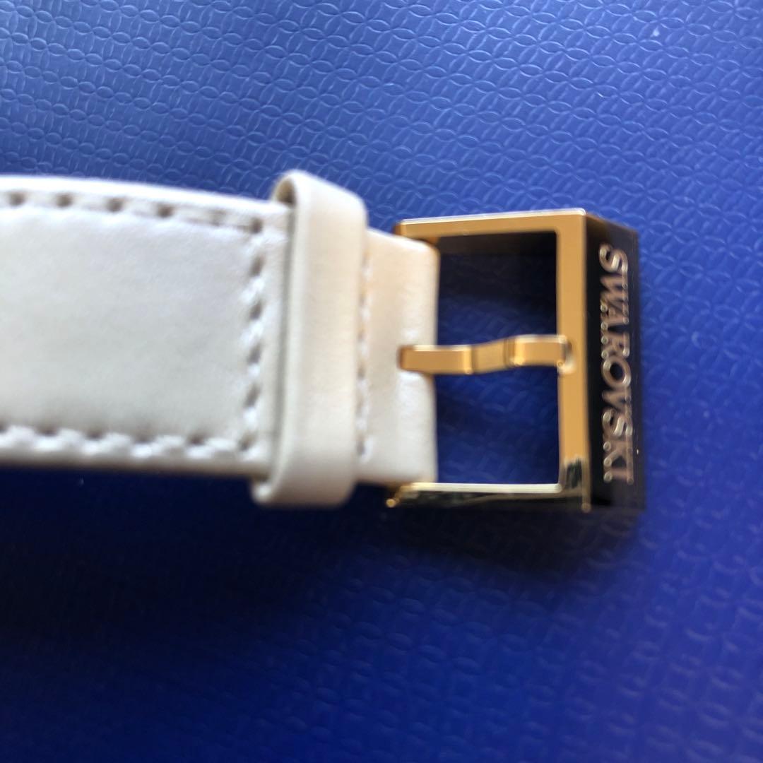 新品SWAROVSKIゴールドレザー腕時計PIAZZAスワロフスキークリスタル