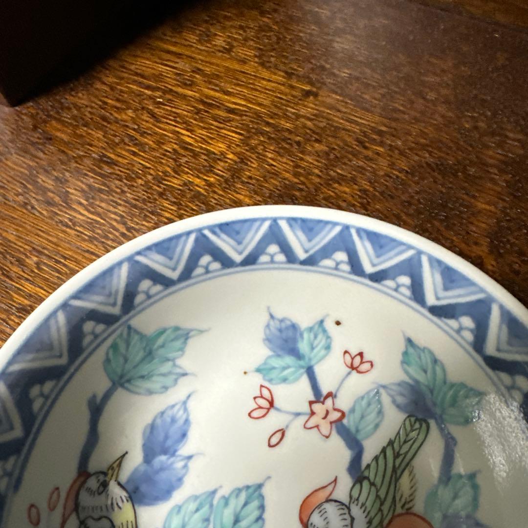 佐藤走波(六代)染錦. 桃花鳥文、中鉢、こどんぶり - メルカリ