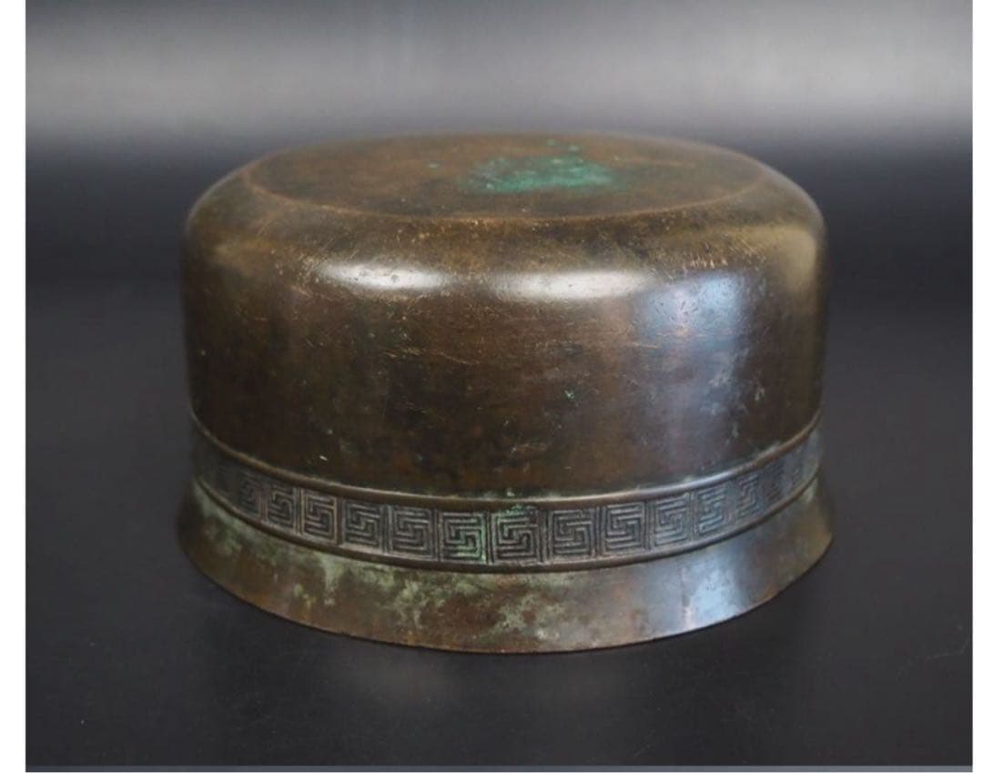 送料無料 江戸時代 砂張り 古銅建水 煎茶道具 検/銀瓶鉄瓶茶托