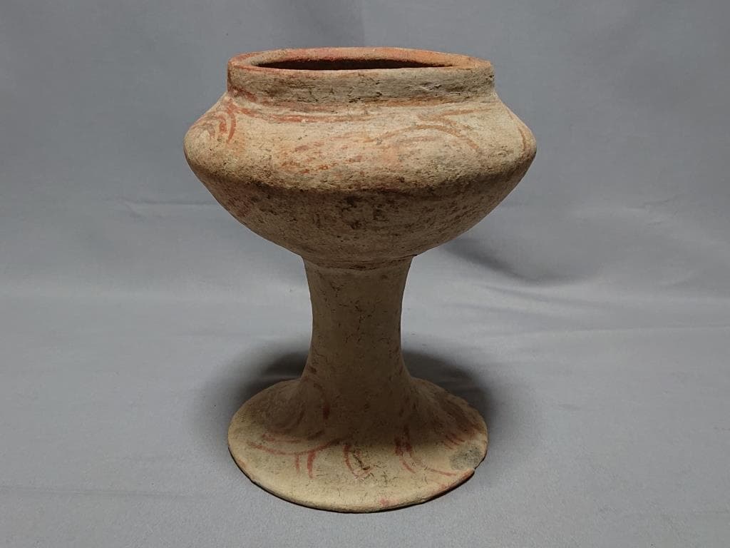 タイ古陶磁 バンチェン土器 アンダーソン土器 壷 台付き C R8688H