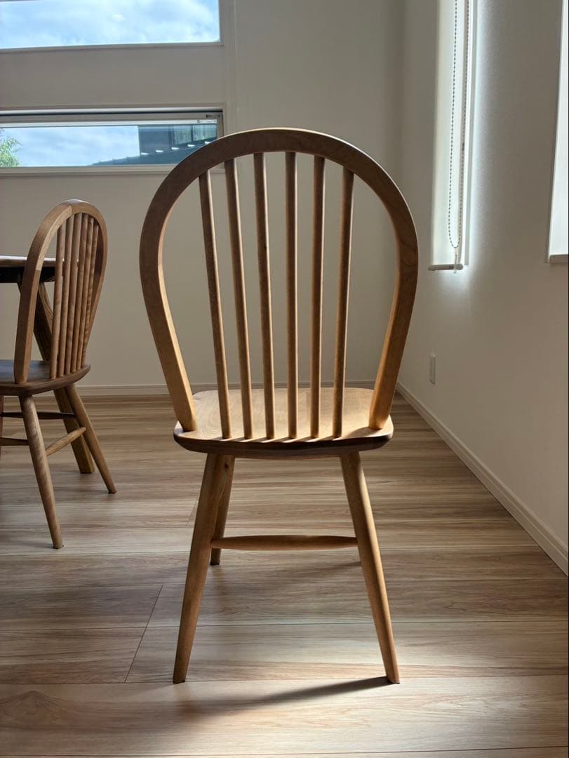 ナチュラルウッド ダイニングテーブル 4脚付き