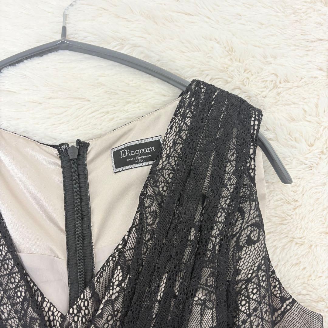 美品✨グレースコンチネンタル 総レース カシュクール ロングワンピース 刺繍