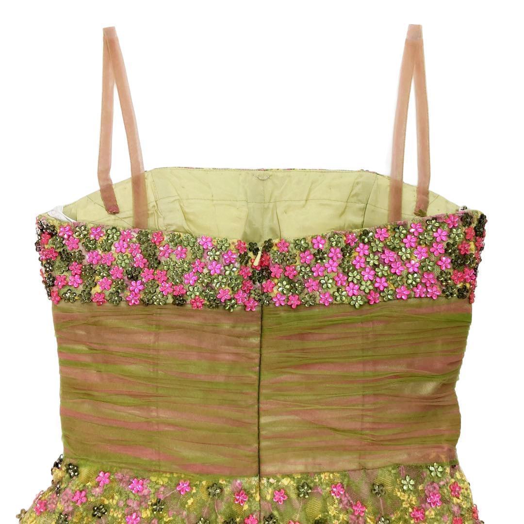 JOVANI ジョヴァニ フラワーモチーフビジュー ロングドレス