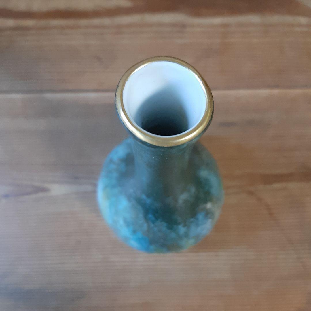 No4707 リモージュ フランス 鶴首花瓶 高さ21cm 陶磁器 送料無料