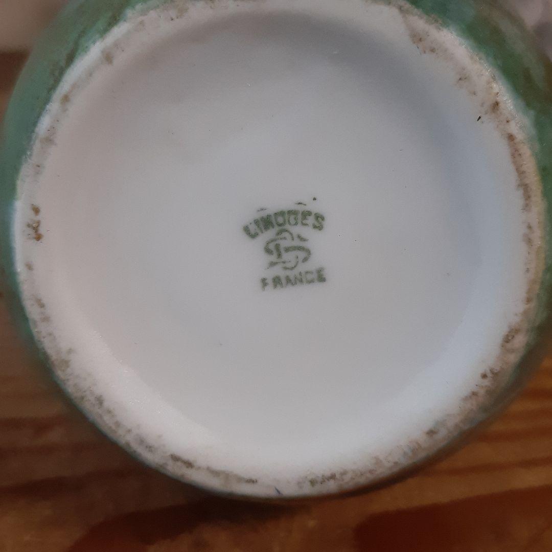 No4707 リモージュ フランス 鶴首花瓶 高さ21cm 陶磁器 送料無料