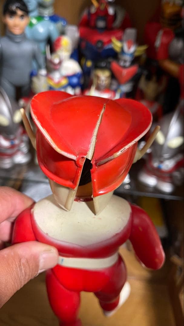 タ*カ様 レッドマン　面取れソフビ　当時物