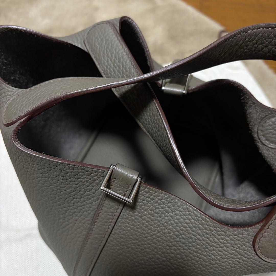 【美品】エルメス　ピコタンロック22 MM トリヨンクレマンス　エタン