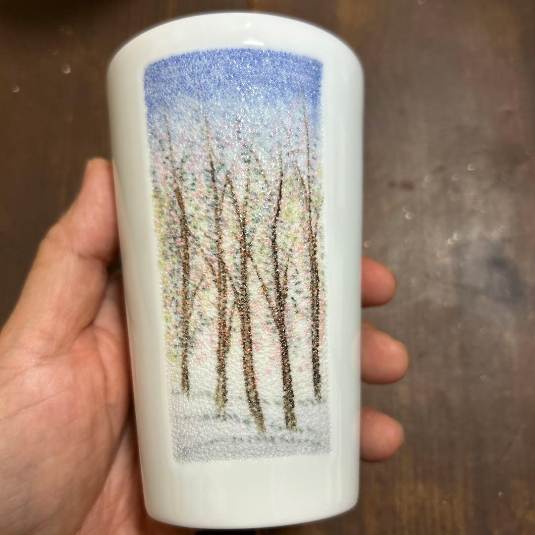 有田焼(中仙窯)人間国宝 井上萬二 弟子 中尾恭純 色彩点刻象嵌