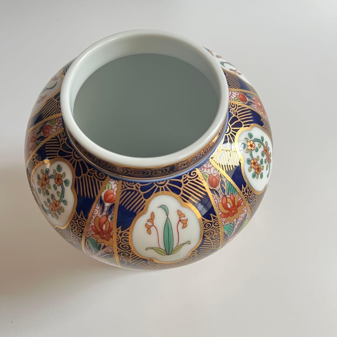 ☆美品【賞美堂】有田焼 染錦金彩 蓋付き 飾り壺 沈香壺 秀峰 賞美堂