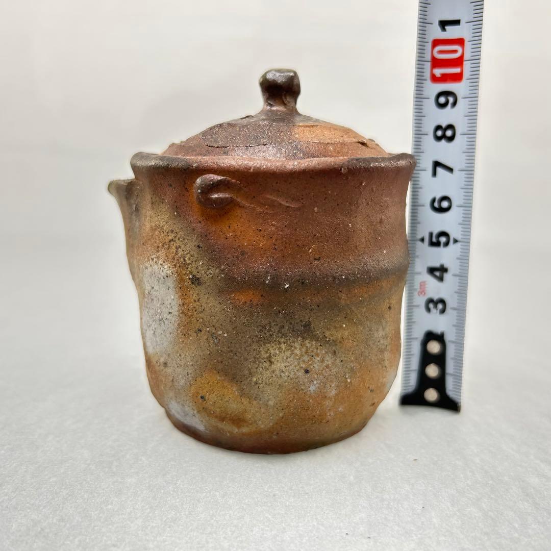 佐藤苔助 備前焼宝瓶 手捻り人気作者 急須 共箱 共布 茶注