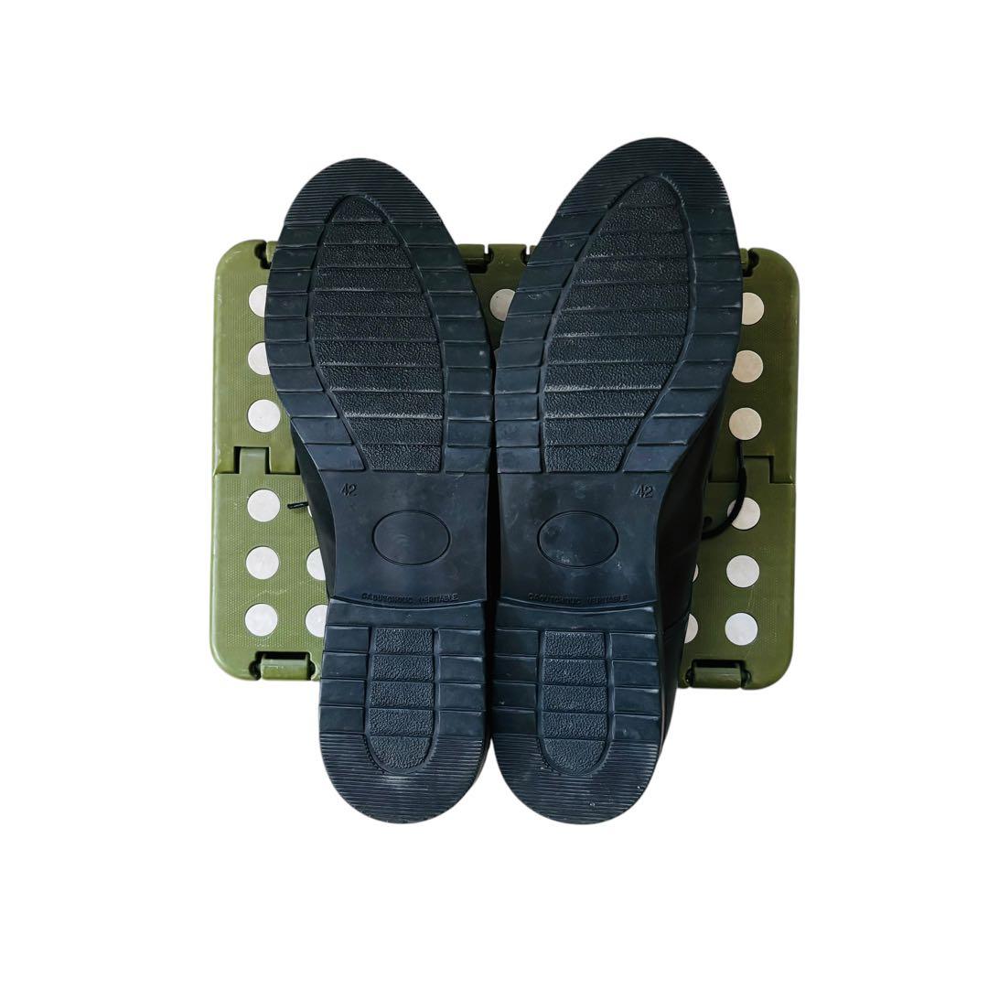[フランス軍22]実物レザーサービスシューズサイズ42約25.5〜26.5cm