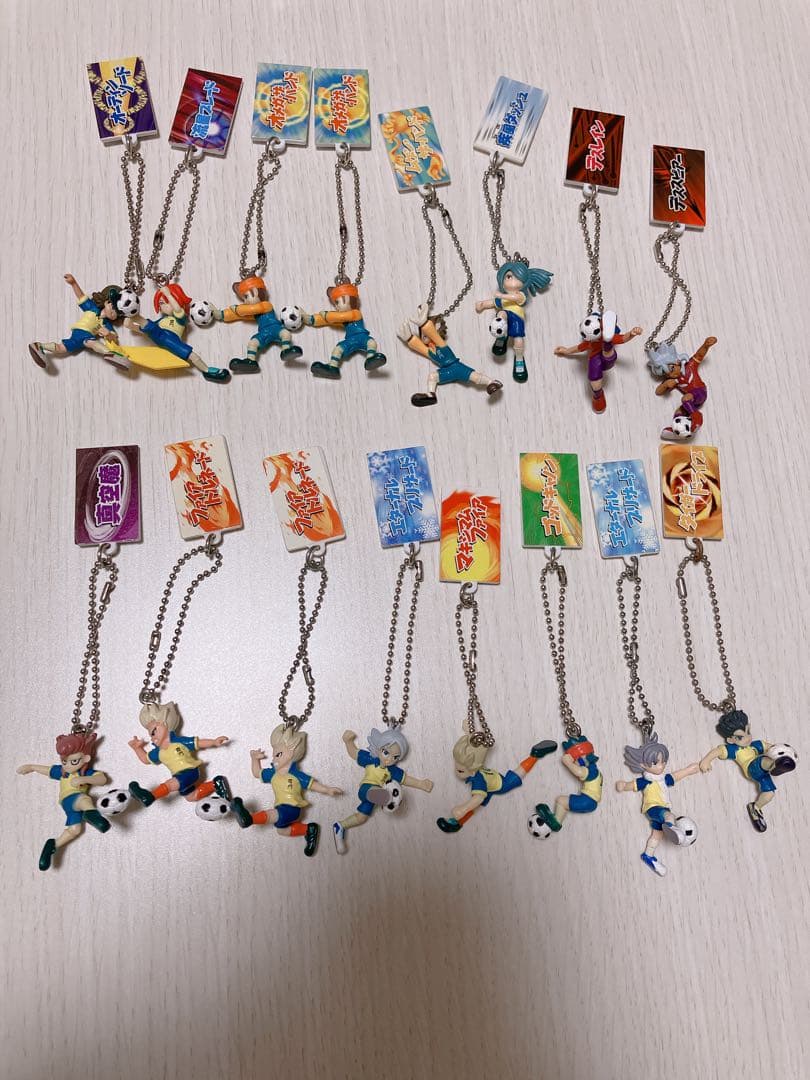 イナズマイレブン 必殺技キーチェーン　16体セット① 希少】イナズマイレブン 必殺技キーチェーン フィギュア 緑川リュウジ