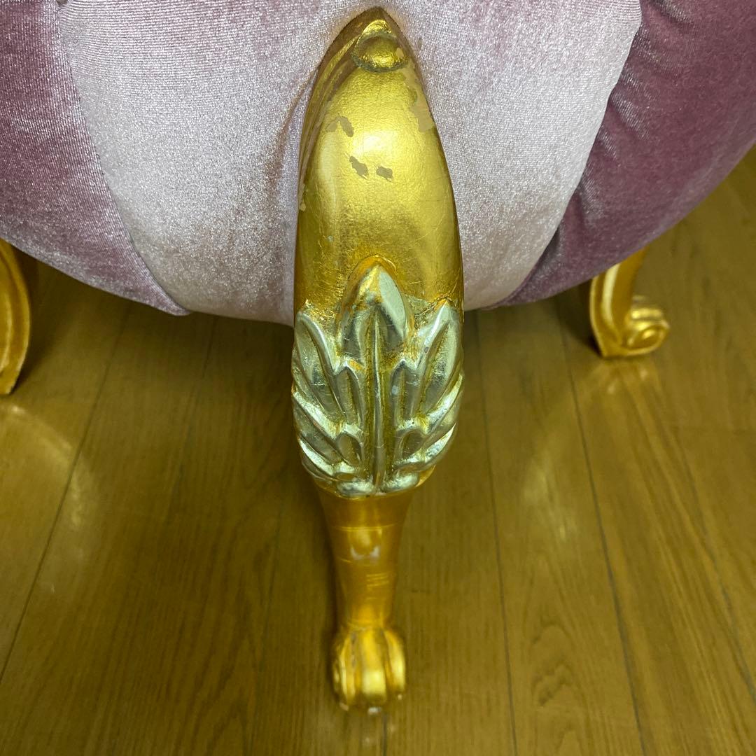 パンプキンスツール スツール パープル　紫　椅子 イス チェア 猫脚