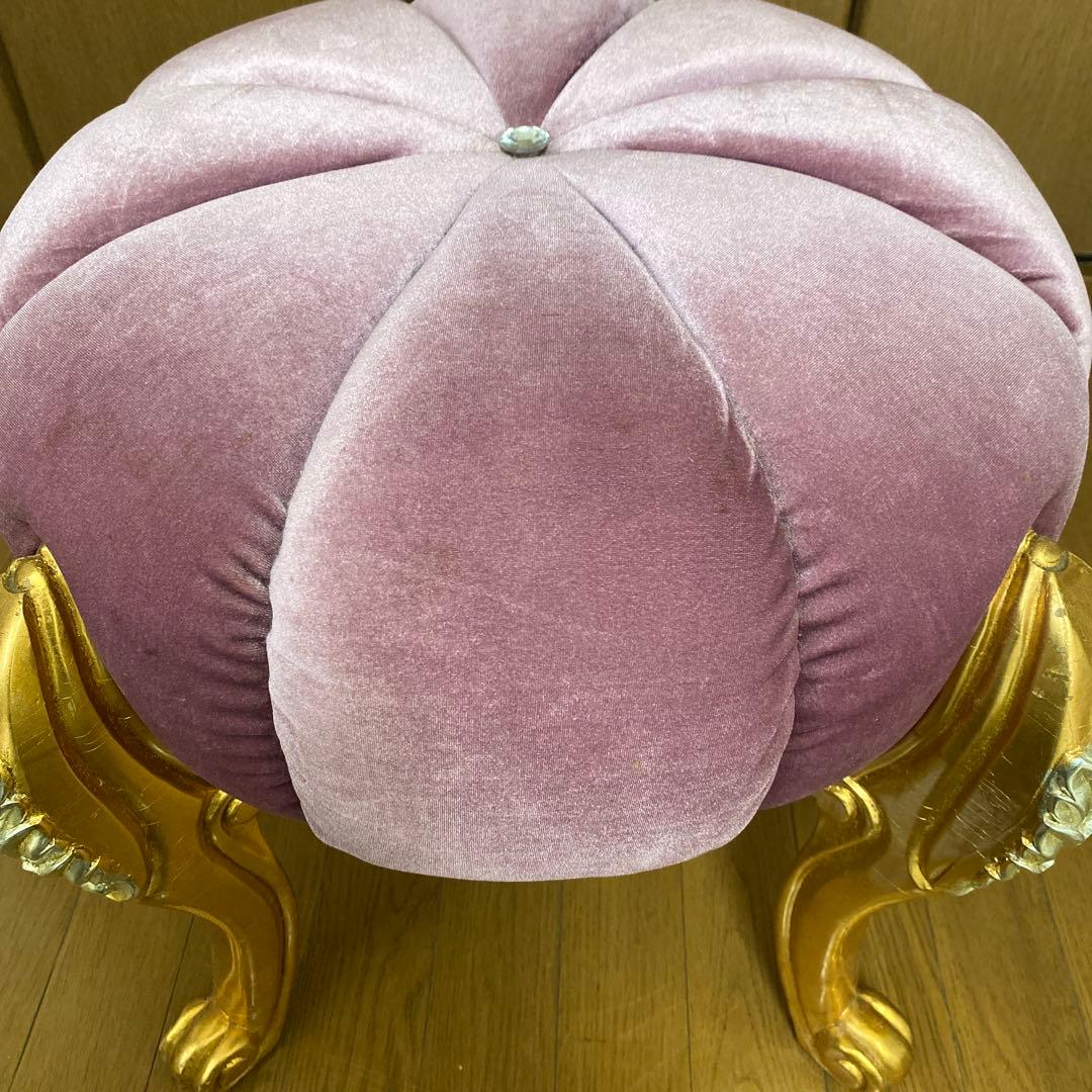 パンプキンスツール スツール パープル　紫　椅子 イス チェア 猫脚