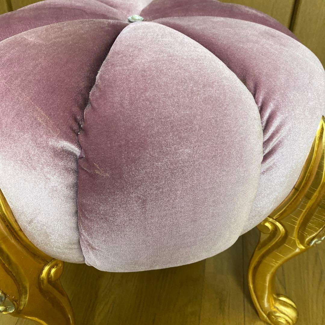 パンプキンスツール スツール パープル　紫　椅子 イス チェア 猫脚