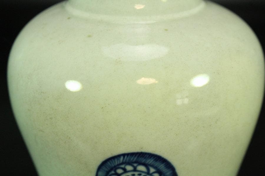 中国美術 青花 首長瓶 高25cm(K-A202)