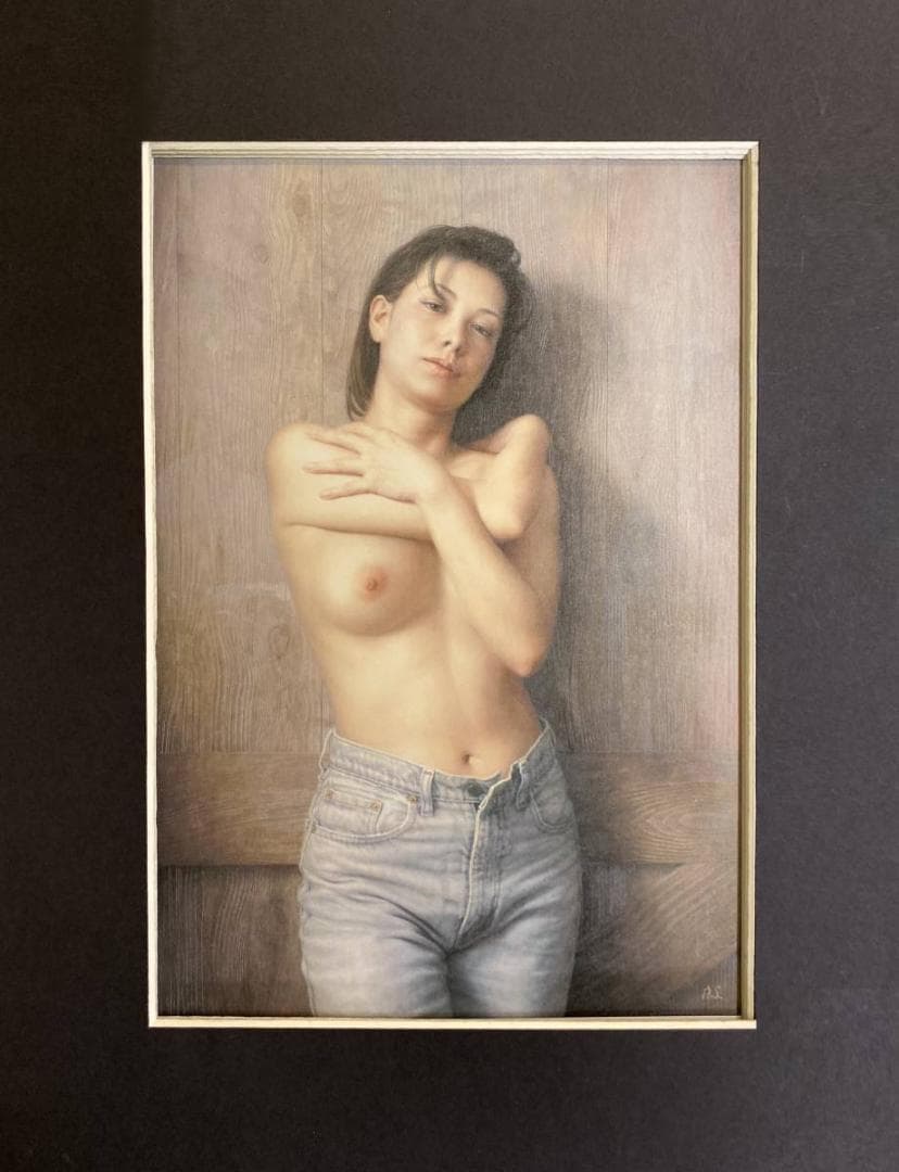 島村信之、「Wood Wall」、希少な画集、オーダーマット付・日本製新品額入り