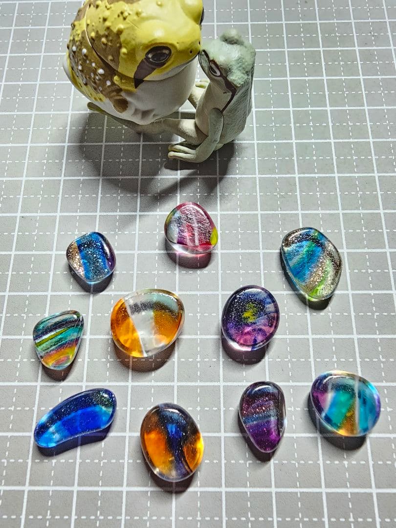 ⑥❣️蘭❣️Ｎｏ1235 琉球★大きめ超〜レア綺麗模様＆ラメ入り★10個